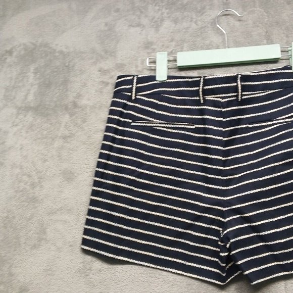 🍑CYNTHIA ROWLEY Women Casual Walking Shorts Striped Cotton Size 8(W34) - Picture 10 of 12